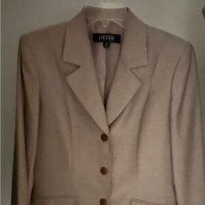 Kasper Tan Blazer Classic Suit Jacket
